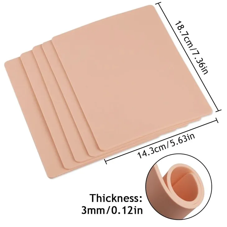 Tattoo Skin 3MM Fake Skin Blank Tattoo Practice Skin Double Sides Tattoo for Beginners and Tattoo Artists Tattoo Supplies Tattoo Skin 3MM Fake Skin Blank Tattoo Practice Skin Double Sides Tattoo for Beginners and Tattoo Artists Tattoo Supplies